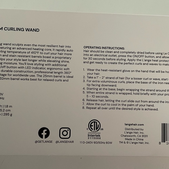 L’ange LeCurl 32mm titanium curling wand - Picture 3 of 5